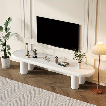 TV-kast – TV-meubel – Tv-dressoir – Mediameubel – Witte TV-kast – 160 x 40 x 40 cm – MDF met Houten Afwerking