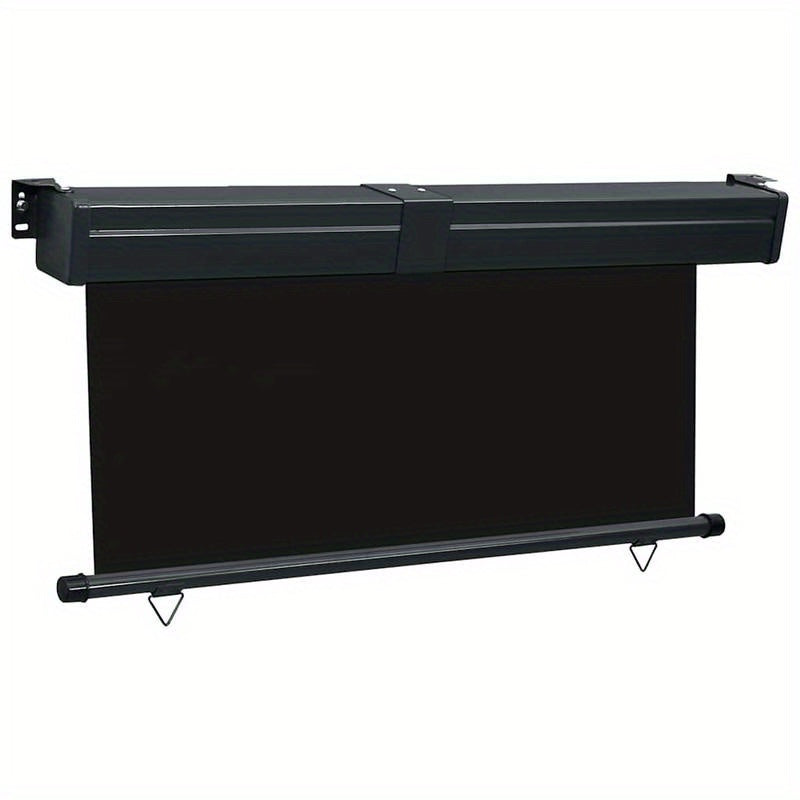Retractable Zijscherm – Balkonzeil – Zonnescherm – Privacydoek – Terrasscherm – 175x250 cm – Duurzaam Kunststof – Zwart