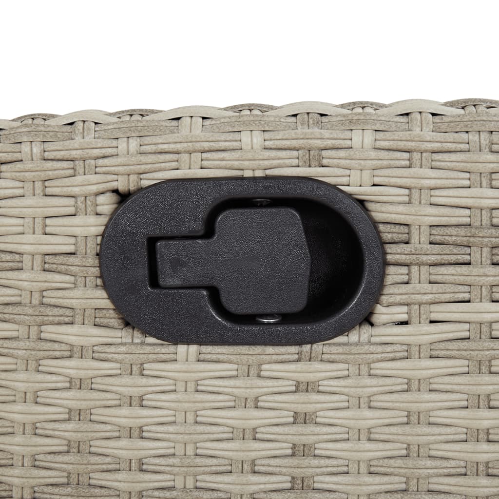 Loungebank – Tuinbank – Loungeset – Buitenbank – Tuinmeubel – PE-Rattan – Verstelbare Rugleuning – Lichtgrijs