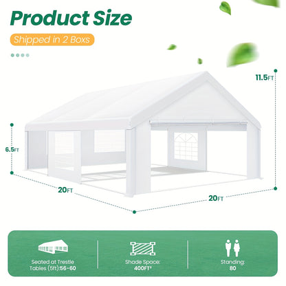 Partytent – Tuintent – Paviljoen – Feesttent – Evenemententent – 6x6 Meter – Aluminium Frame – Waterdicht UV50+ Met Afneembare Zijwanden