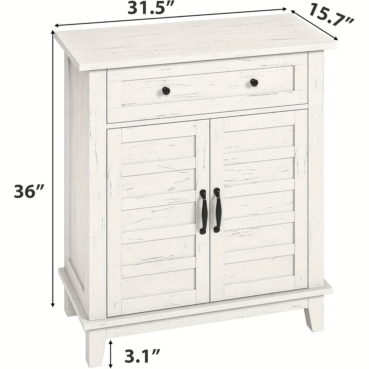 Dressoirkast – Dressoir – Opbergkast – Sideboard – Kast – Modern Design – Compact Formaat – MDF & Metaal – Bruin/Wit