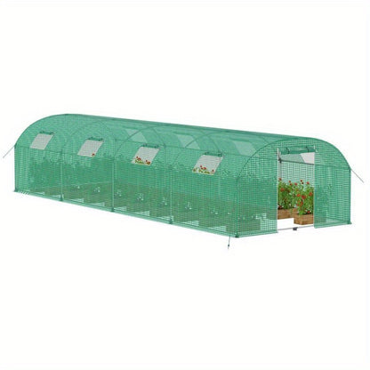 Kasfolie Tunnel – Kasje – Tuinkas – Plantenkas – Groeikas – 3x8 Meter – Transparante Plastic Folie – Ventilatieraampjes