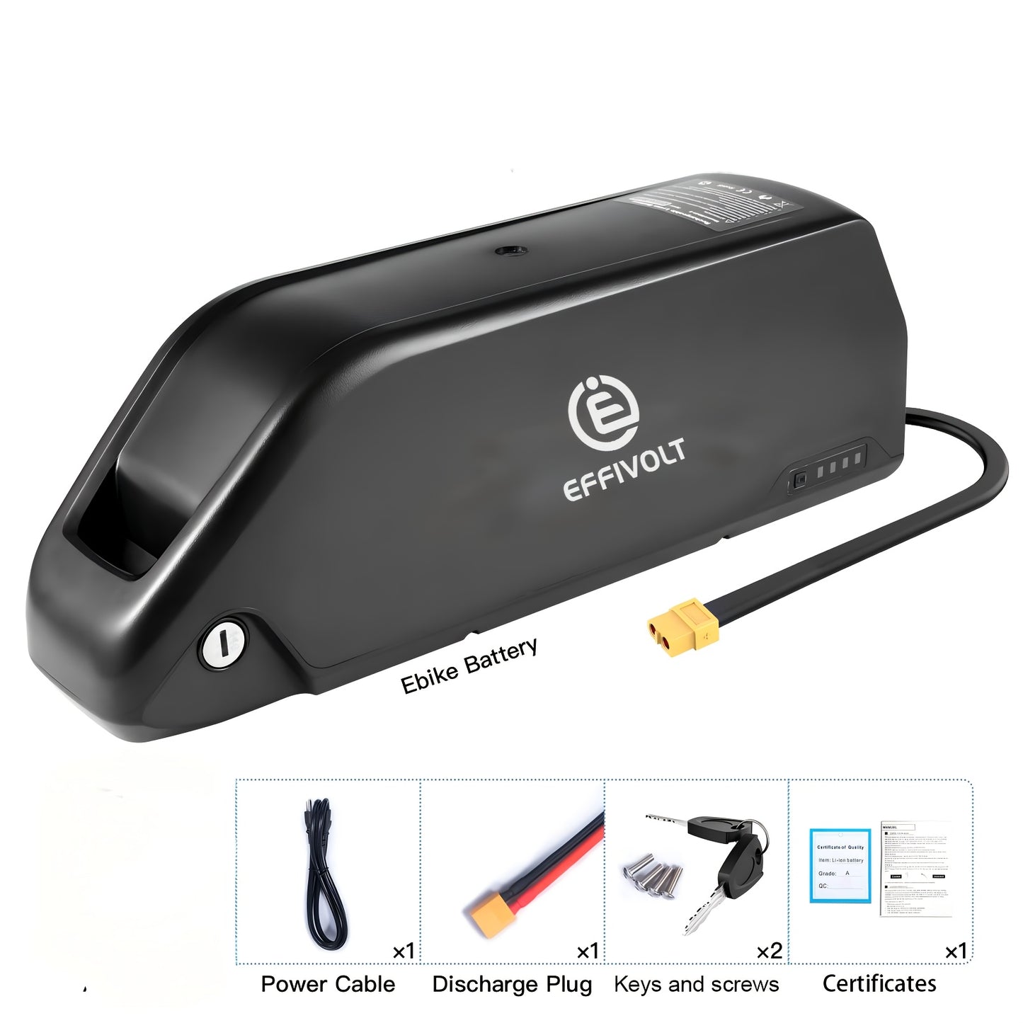 E-bike Accu – Elektrische Fiets Accu – Fietsaccu – Lithium Accu – Batterij – 48V 25Ah Hoog Capaciteit – 50A BMS & Batterijniveau Indicator