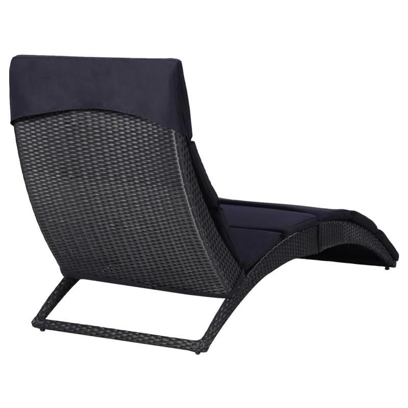 Ligstoel – Ligbed – Tuinstoel – Relaxstoel – Ergonomisch – Gerecycled Houten Frame – Weerbestendig Poly Rattan Kussens - QUORE