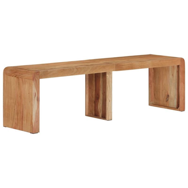 Houten Bankje – Zitbank – Tuinbank – Eetbank – Acaciahouten Bank – Massief Acaciahout – 160x38x45 cm – Duurzaam & Weerbestendig