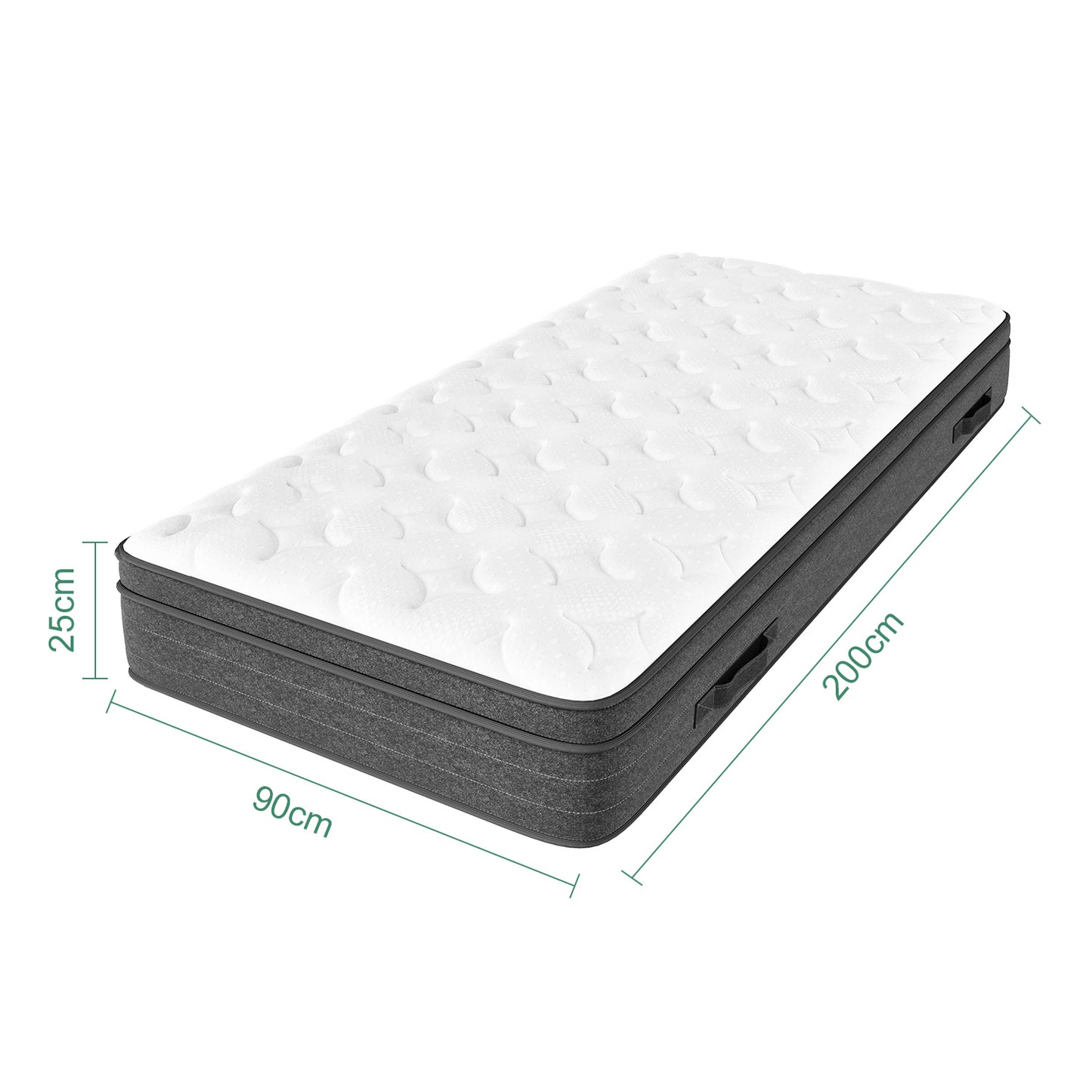 Memory Foam Sprung Hybrid Mattress Medium Firm | Double Bed Mattresses for Pressure Relief & Comfortable Sleep, Polyester Blend Cover, NECHE Brand