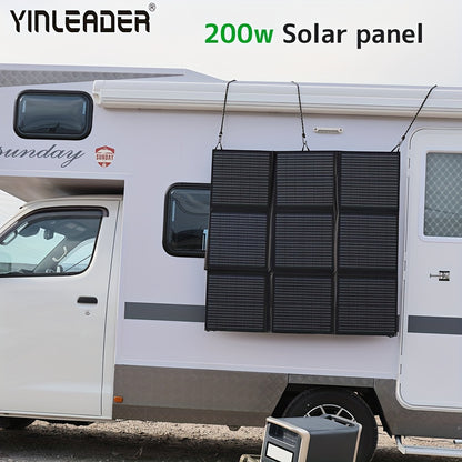 Zonnepaneel – Vouwbaar Zonnepaneel – Draagbaar Zonnepaneel – Camping Zonnepaneel – 200W Vermogen – Monokristallijn 22,5% Efficiëntie