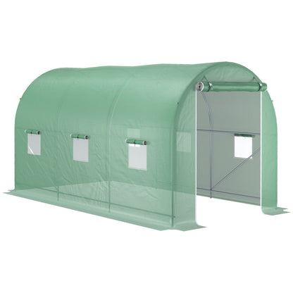 Tuinkas – Kasje – Groentekas – Plantenkas – Tunnelkas – Groen – 8 m² – Versterkt Stalen Frame – Insectengaas Ramen