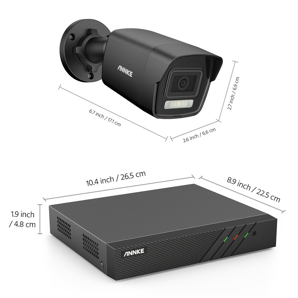 Beveiligingscamera – Camerabewaking – Buitencamera – Surveillancecamera – POE Beveiligingssysteem – 3K 5MP Resolutie – Kleur Nachtzicht & Bewegingsdetectie