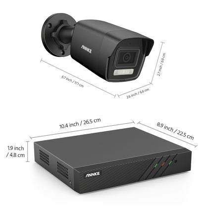 Beveiligingscamera – Camerabewaking – Buitencamera – Surveillancecamera – POE Beveiligingssysteem – 3K 5MP Resolutie – Kleur Nachtzicht & Bewegingsdetectie