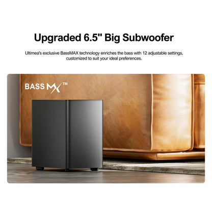 7.1 Surround Sound Systeem – Draadloze Subwoofer – Soundbar – Surround Geluidssysteem – Home Theater Audio – Dolby Atmos Technologie – 6,5 Inch Subwoofer Met 12 Instelbare Bassniveaus