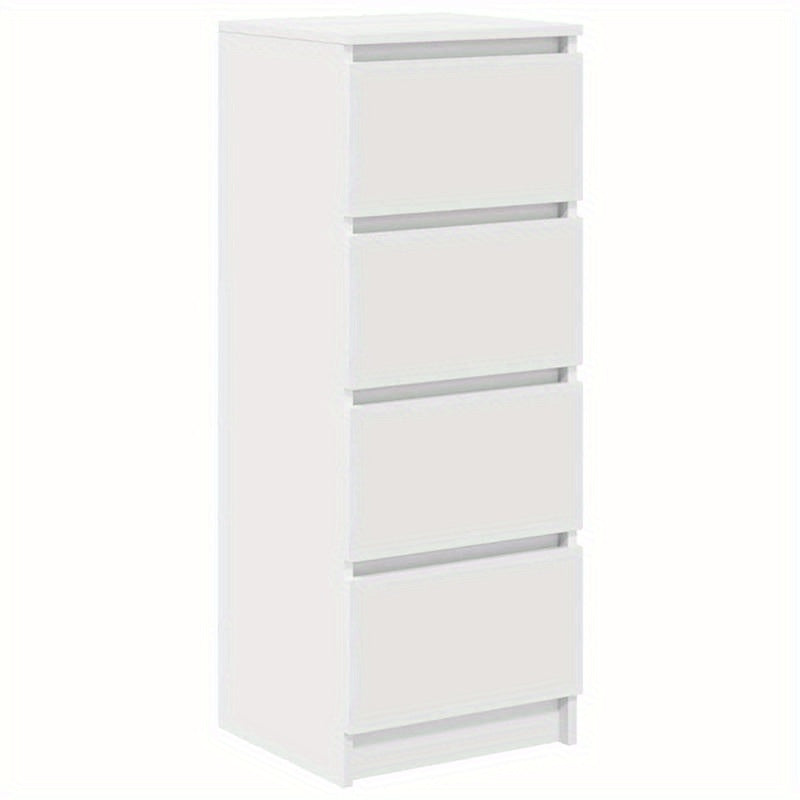 Dressoir – Kast – Opbergmeubel – Ladekast – Sideboard – Wit – Compact 37,5x35x99 cm – Hoogwaardige Hout & Kunstplaat