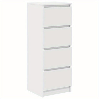 Dressoir – Kast – Opbergmeubel – Ladekast – Sideboard – Wit – Compact 37,5x35x99 cm – Hoogwaardige Hout & Kunstplaat