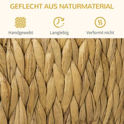 Kattenhol – Kattenhuis – Kattenmand – Kattenbed – Kattenhut – Lichtbruin – Waterhyacint Gras – Wasbaar Kussen – 44x43x42 cm