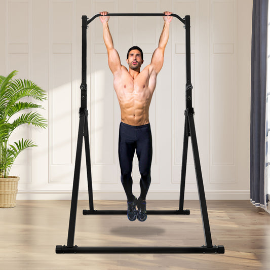 Pull-up Bar – Optrekstang – Krachtstation – Fitnessrek – Inklapbaar – Verstelbare Hoogte 1,75-2,3 m – Carbon Staal Draagkracht 200 kg