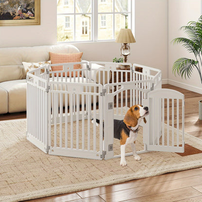 Hondenren – Puppyren – Hondenkennel – Dierenren – Opvouwbare Hondenbench – Duurzaam Kunststof – 81 cm Hoog – Met Deur En Slot