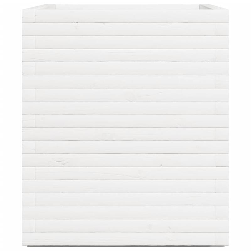 Witte Houten Plantenbak – Plantenpot – Bloembak – Plantenzuil – Plantenbak Binnen Buiten – Massief Dennehout – 90x60x72 cm – Lichtgewicht & Weerbestendig