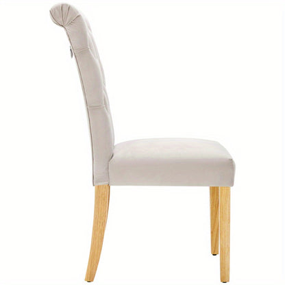 Stoelenset – Eetkamerstoelen – Woonkamstoelen – Keukenstoelen – Loungestoelen – 6-delige Set – Zachte Velvet Bekleding – Stevige Eikenhouten Poten