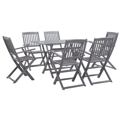 Vidaxl 5/7X Solid Acacia Wooden Garden Set Grey Terrace Set With/Without Armrest