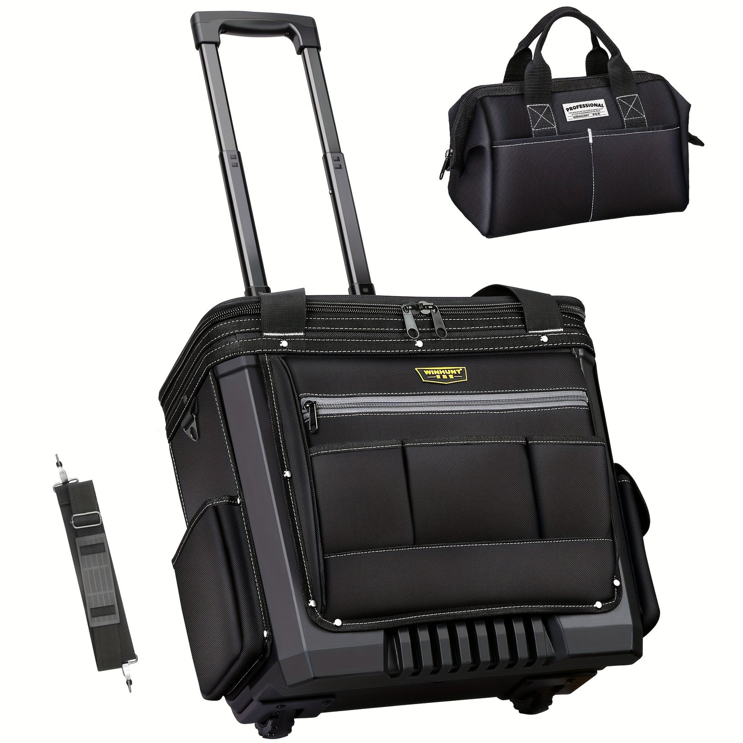 Gereedschapstas – Gereedschapskoffer – Gereedschapstrolley – Opbergtas – Werkplaatswagen – 58 Liter Inhoud – Duurzaam Polyester Met Wielen