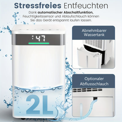 Luchtontvochtiger – Ontvochtiger – Vochtvreter – Dehumidifier – Vochtbestrijder – 14L per dag Ontvochtiging – WiFi App Bediening & Automatische Vochtigheidssensor