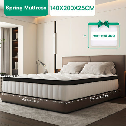 140x200cm/90x190cm - Premium 7-Zone Pocket Spring Mattress with Ergonomic Full-Body Support, Breathable Fabric, Durable Pocketed Springs & Silent Motion Isolation for Restful Sleep - Halloween & Black Friday Special