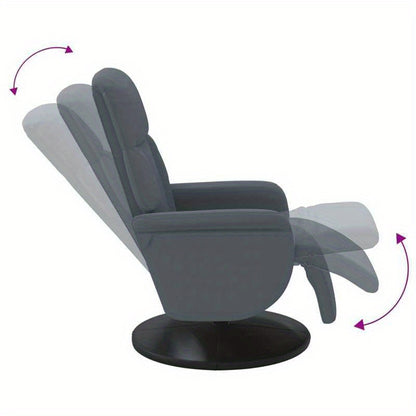 Fauteuil – Relaxfauteuil – Leunstoel – Accentstoel – Loungestoel – Donkergrijs – Massief Houten Frame – Handmatig Verstelbare Rugleuning