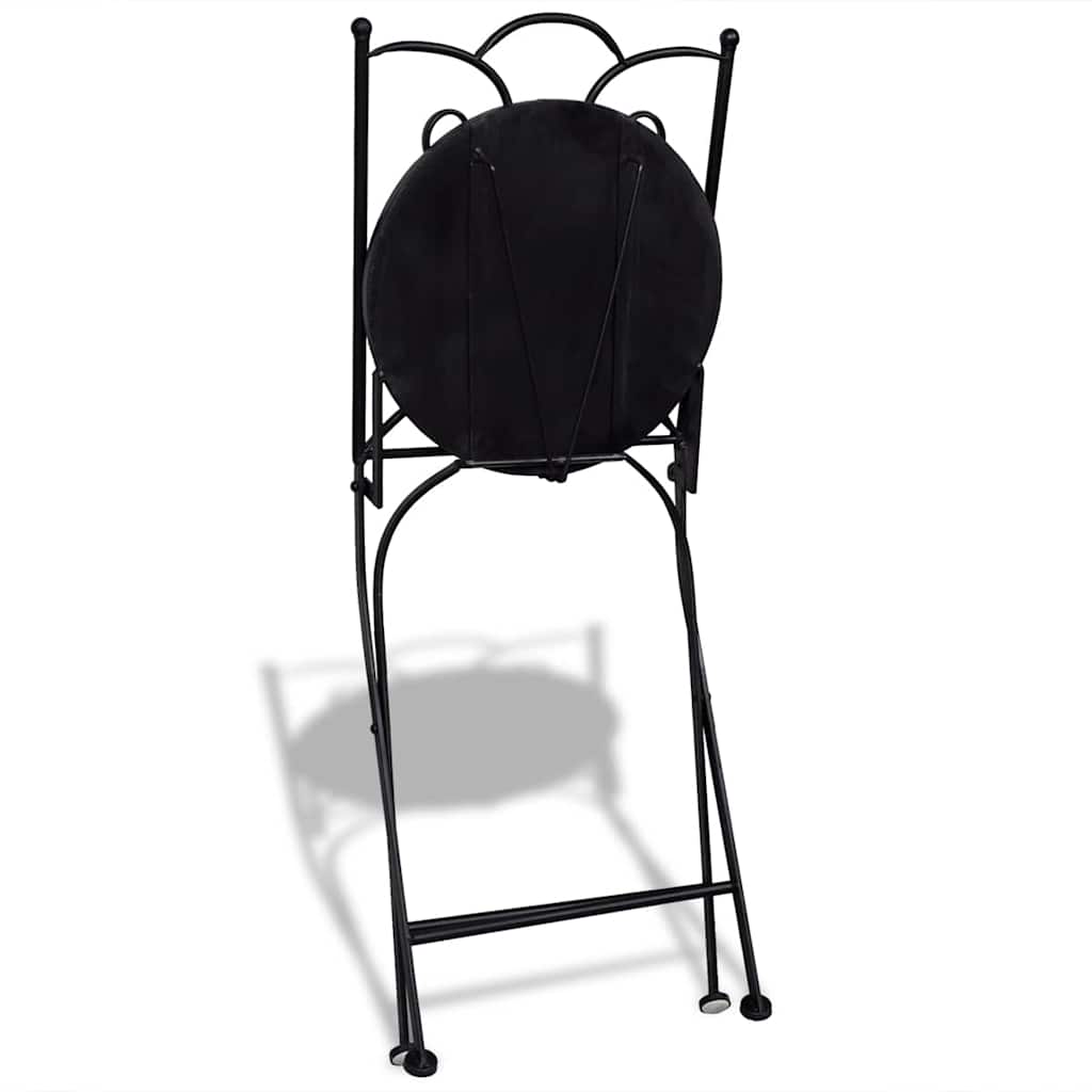 Bistro Stoelen – Balkon Stoelen – Tuinstoelen – Inklapbare Stoelen – Keramiek Zitting – Gepoedercoat Stalen Frame
