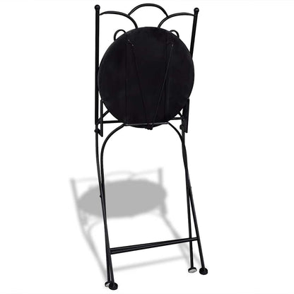 Bistro Stoelen – Balkon Stoelen – Tuinstoelen – Inklapbare Stoelen – Keramiek Zitting – Gepoedercoat Stalen Frame
