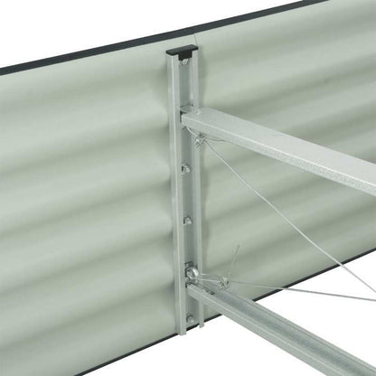 Raised Planter Box 240X80X44 Cm Made of Galvanized Gray Steel