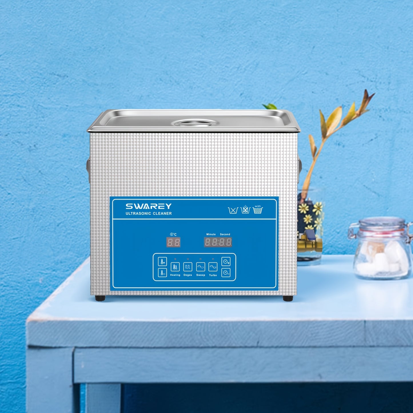 Ultrasoon Reiniger – Ultrasoonreinigingsapparaat – Brillenbad – Sieradenreiniger – Horlogereiniger – 6,5L Capaciteit – 40 kHz Soundwave Technologie met Verwarming en Timer