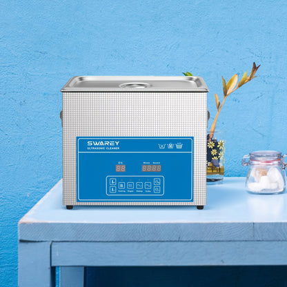 Ultrasoon Reiniger – Ultrasoonreinigingsapparaat – Brillenbad – Sieradenreiniger – Horlogereiniger – 6,5L Capaciteit – 40 kHz Soundwave Technologie met Verwarming en Timer