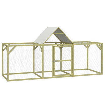 Kippenhok – Kippenren – Pluimveehok – Kippenkooi – Buitenverblijf – Geïmpregneerd Vurenhout – 300x100x150 cm – Weerbestendig & Stevig