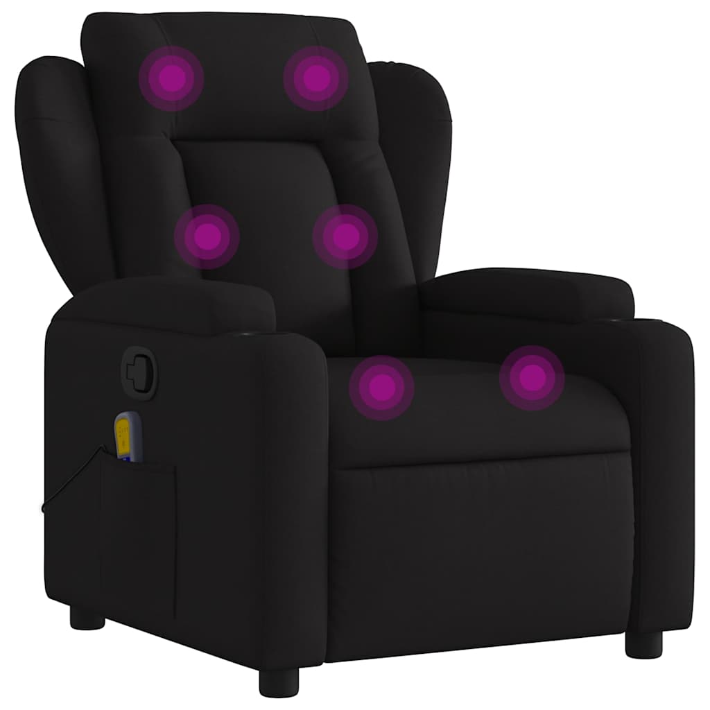 Relaxstoel – Fauteuil – Loungestoel – Schommelstoel – Relaxfauteuil – Massagefunctie – Verstelbare Rugleuning tot 135° – Stabiel Hout-Metaal Frame