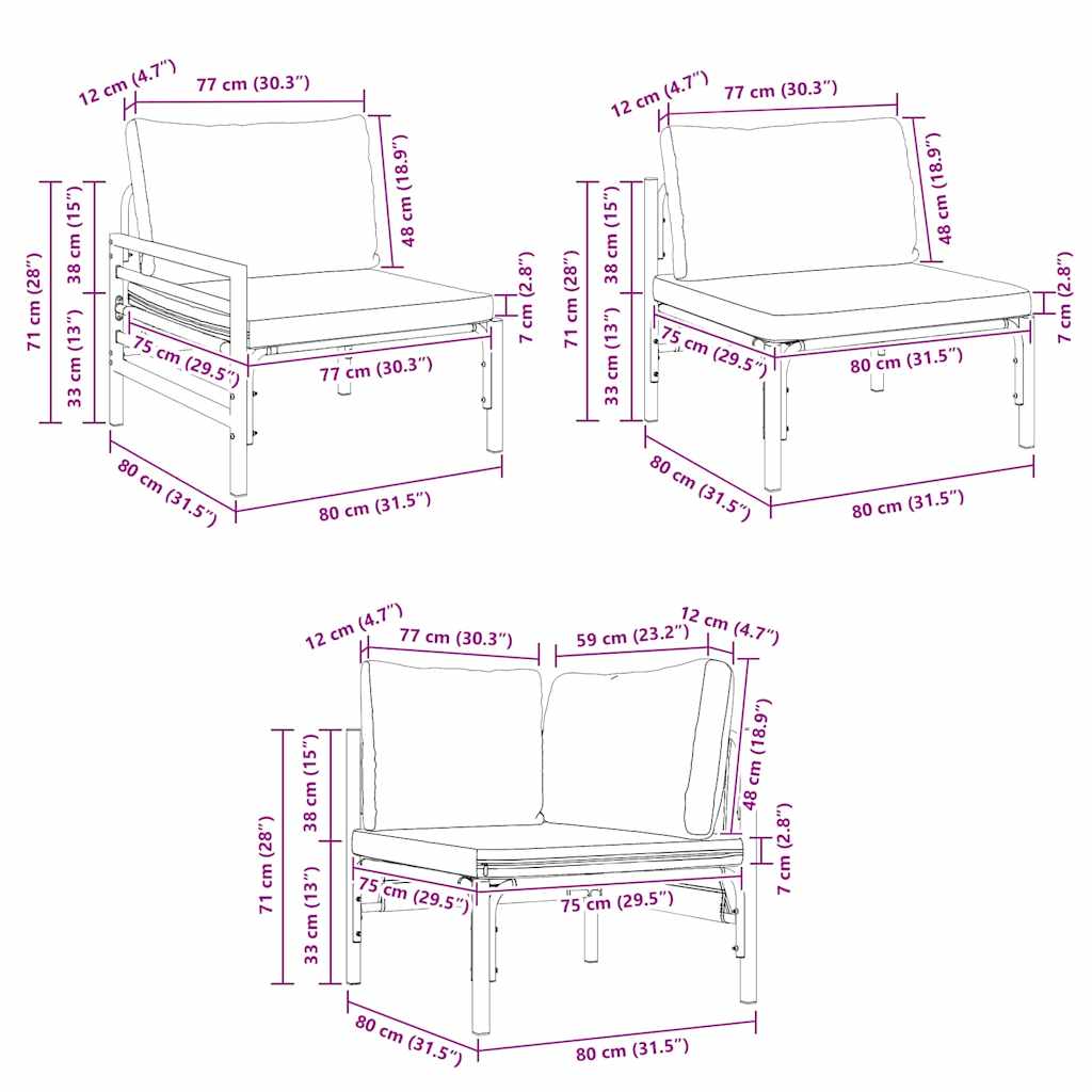 Tuinmeubelset – Tuinbank – Loungeset – Terrasmeubilair – Buitenmeubilair – Inclusief Tafel – Weerbestendig & Ergonomisch Comfortabel