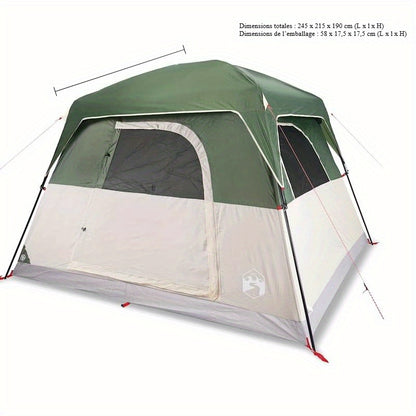 Tent – Kampeertent – Familietent – Koepeltent – Outdoor Tent – Ruim Voor 4 Personen – Stevig Waterdicht PVC – Trekkoordsluiting Groen