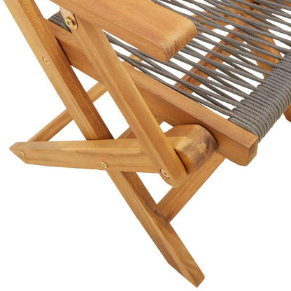 Inklapbare Tuinstoel – Buitenstoel – Campingstoel – Vissersstoel – Picknickstoel – Massief Acaciahout – Lichtgewicht Polypropyleen Frame