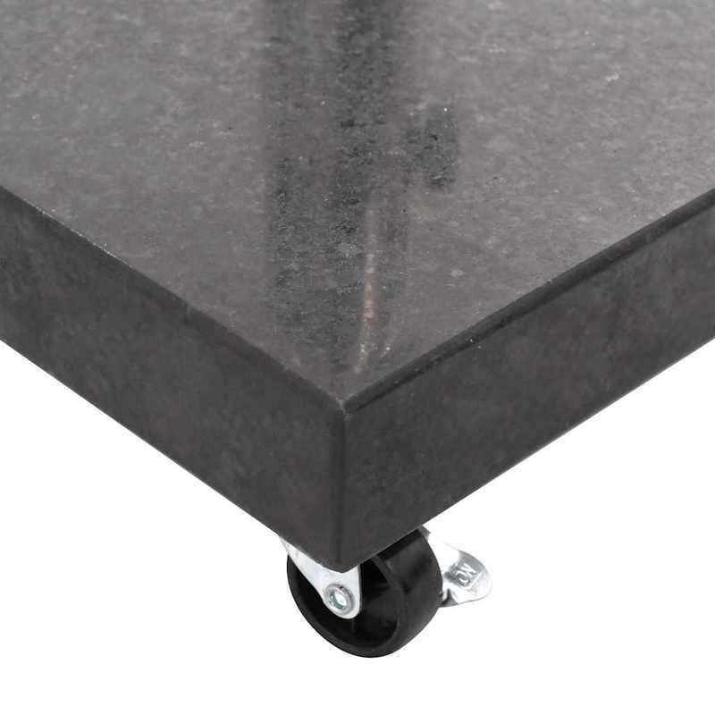 Parasolvoet – Parasolhouder – Kruisvoet – Parasolplaat – Parasolstandaard – Graniet Zwart – 30 kg Gewicht – Stevig Stalen Frame