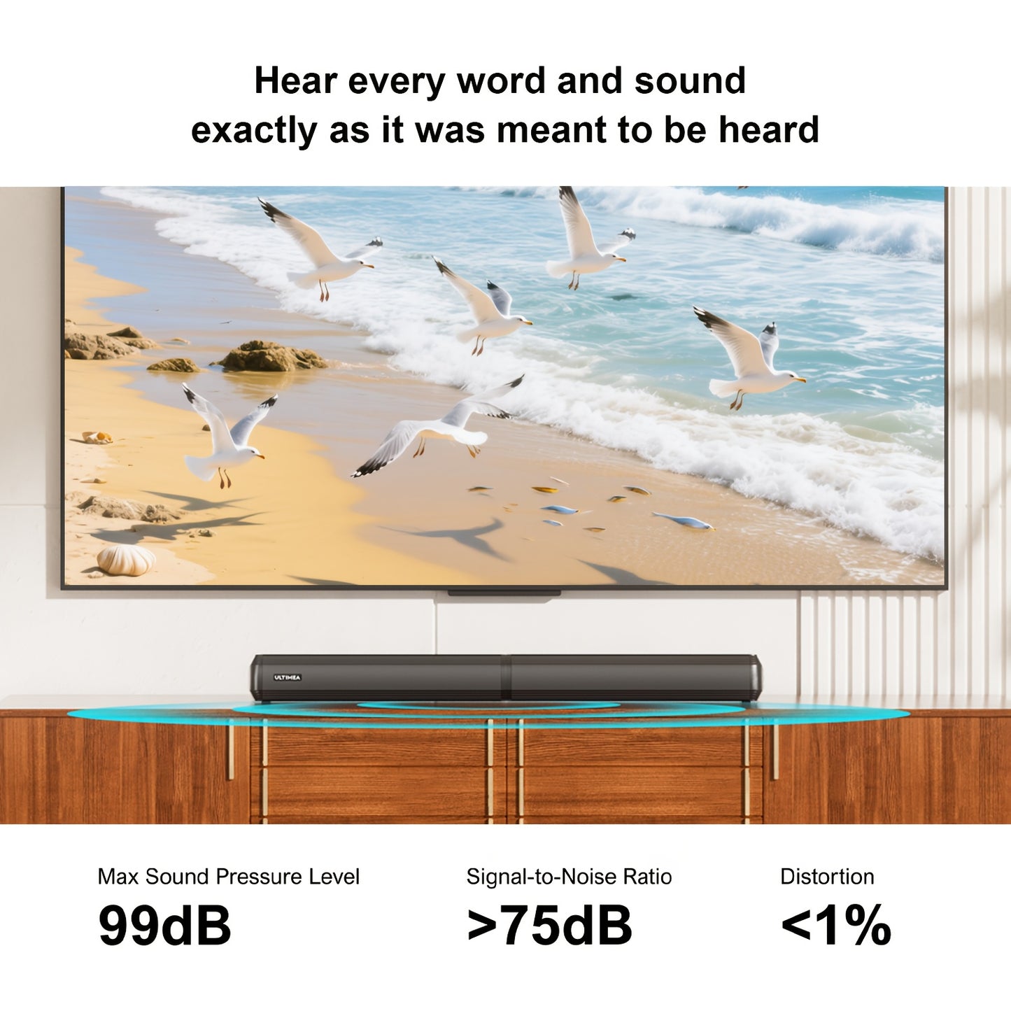 Soundbar – Home Cinema Set – Surround Sound Systeem – Luidspreker – Audio Systeem – 4.1 Kanaals Met Subwoofer – Draadloos Bluetooth 5.3 – 200W Piekenvermogen