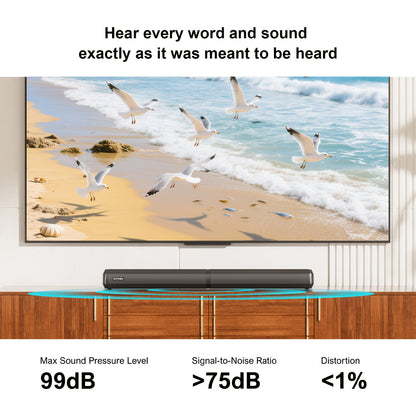 Soundbar – Home Cinema Set – Surround Sound Systeem – Luidspreker – Audio Systeem – 4.1 Kanaals Met Subwoofer – Draadloos Bluetooth 5.3 – 200W Piekenvermogen