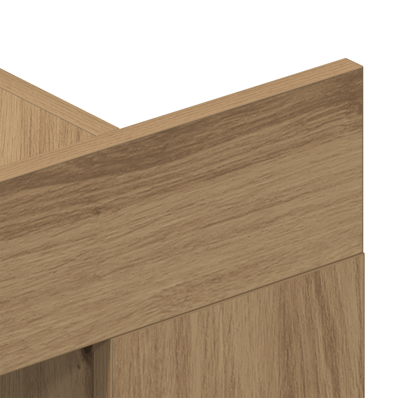 Houten TV-standaard – TV-meubel – Media Console – TV-kast – Tv-rek – Stevig hardhout – Ruimtebesparend design 152x22x113 cm