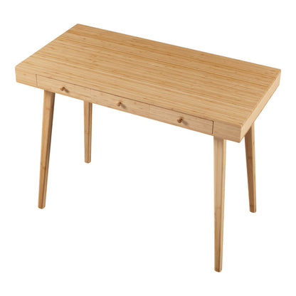 Bureau – Werktafel – Schrijftafel – Computertafel – Bamboe tafel – 100x50x75 cm – 3 Lades – Duurzaam Natuurlijk Materiaal