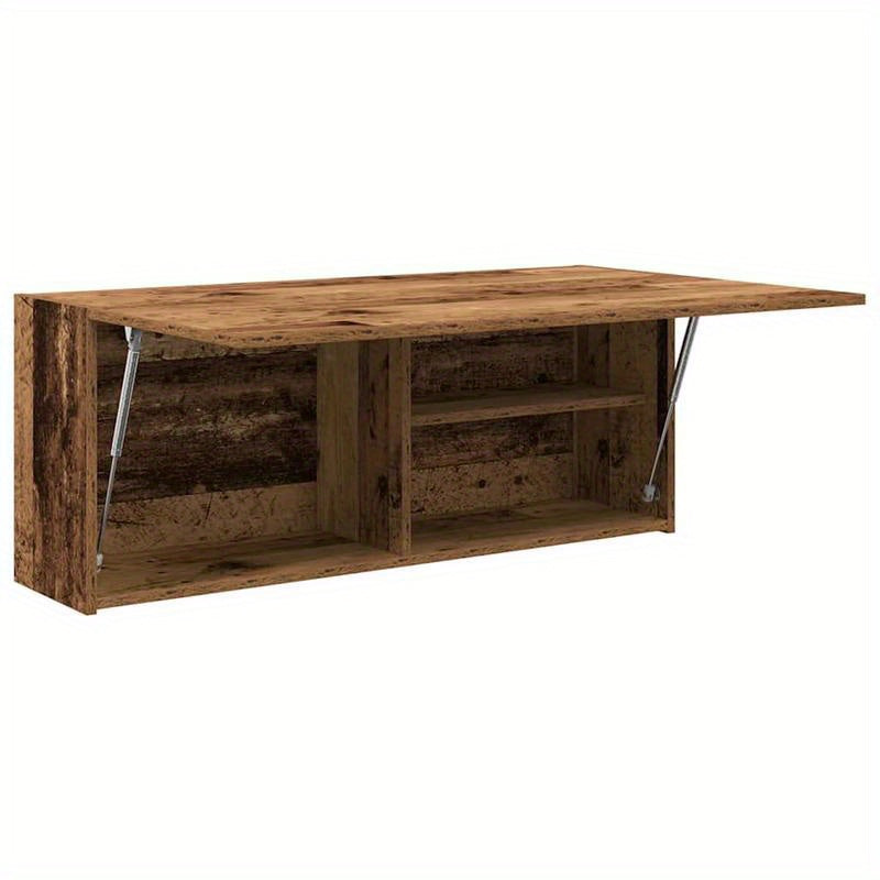 Badkamerkast – Badkamermeubel – Opbergkast – Wandkast – Kast Braun – Ruimtebesparend – Vochtbestendig MDF – Rustieke Houtlook – 100x25x40 cm – Eenvoudige Montage