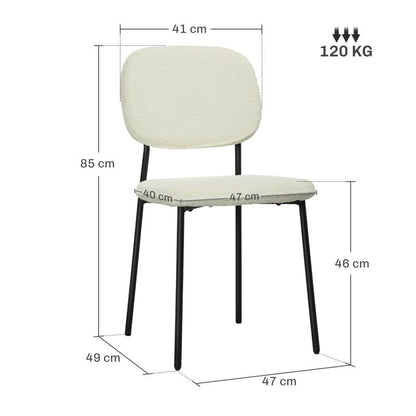 Eetkamerstoelen – Stoelen – Kuipstoelen – Keukenstoelen – Woonkamerstoelen – Fluwelen Bekleding – Stevig Stalen Frame – Set van 4