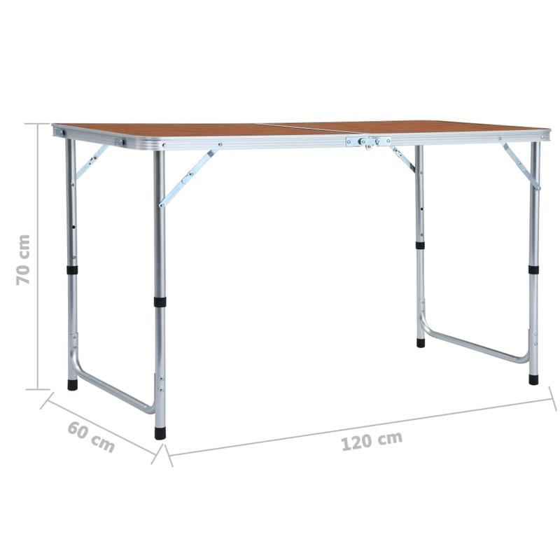 Campingtafel – Inklapbare Tafel – Picknicktafel – Kampeertafel – Lichtgewicht Aluminium – Verstelbare Hoogte – Draagvermogen 50 Kg