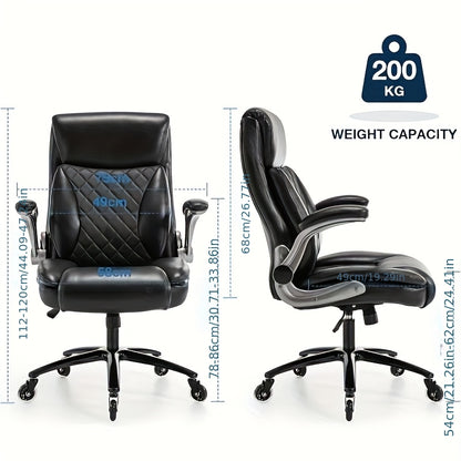 Bureaustoel – Office Chair – Gamingstoel – Draaistoel – Kantoorstoel – Verstelbare Armleuningen – Ergonomisch Met Lendensteun & Hoofdsteun – Zware Metalen Basis Met 360° Draaibare Zwenkwieltjes