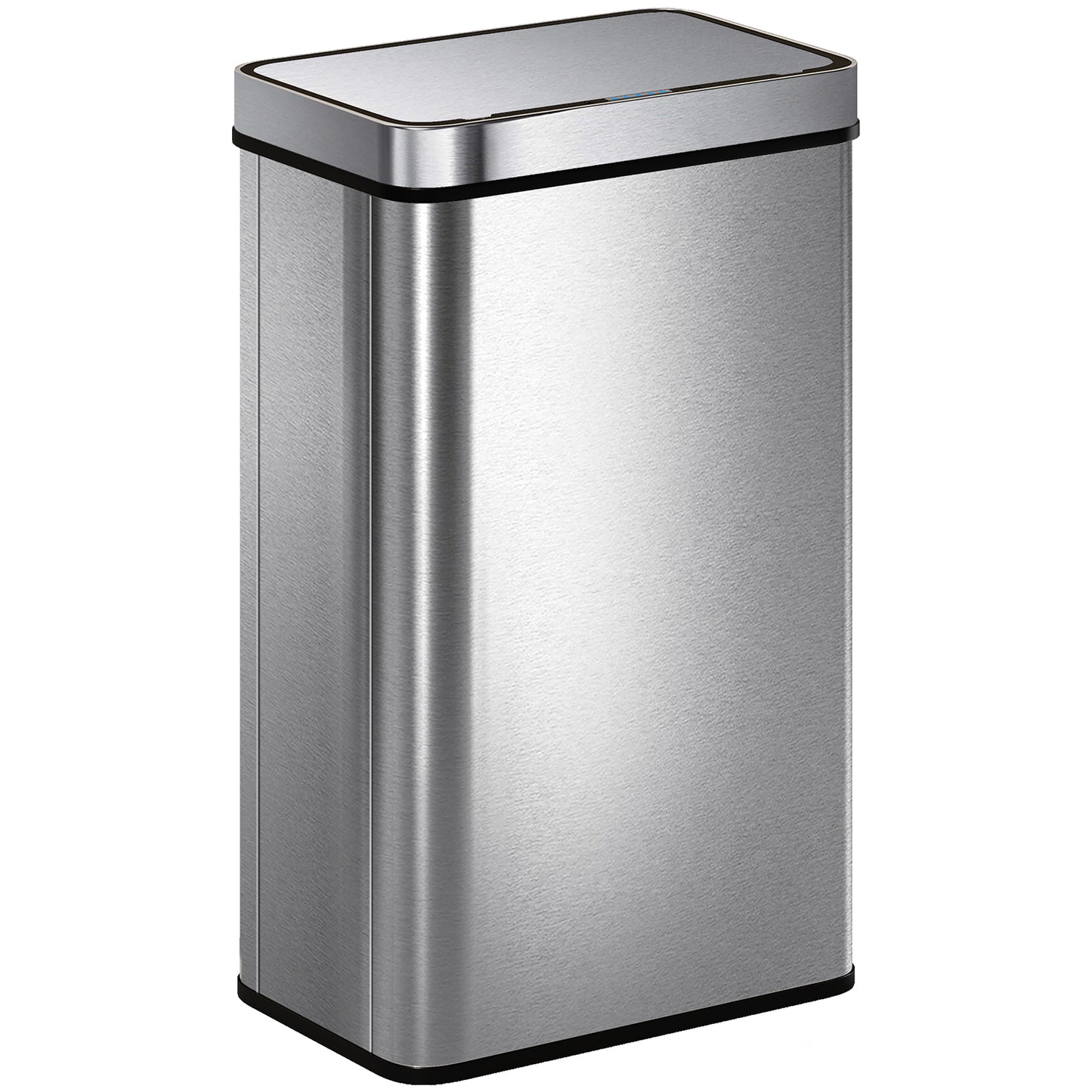Automatische Prullenbak – Sensor Afvalbak – Touchless Afvalemmer – Bewegingssensor Prullenbak – RVS Vuilnisbak – 60 Liter Capaciteit – Batterijgevoed – Zilverkleurig