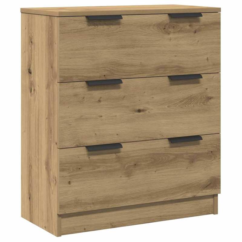 Dressoir – Opbergkast – Ladekast – Buffetkast – Sideboard – Modern Design – Eikenfineer & Spaanplaat – Ruime Opbergruimte ≥68,5 cm Hoog