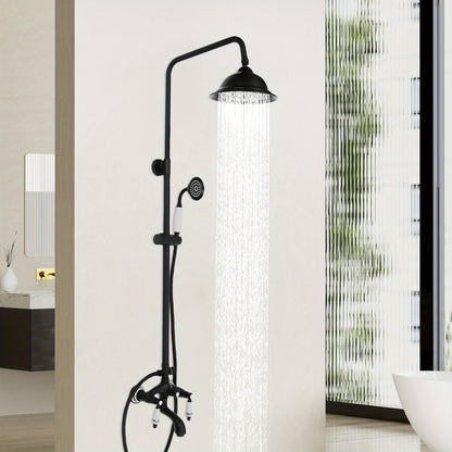 Douchekraan – Douche Set – Douchethermostaat – Mengkraan – Douchearmatuur – Messing Materiaal – Instelbare Temperatuur – Wandmontage – Retro Design
