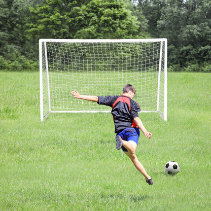 Voetbaldoel – Voetbalgoal – Doeltje – Voetbalnet – Trainingsdoel – Wit Kunststof Frame – Robuust Net – Praktisch Scharnier – 300x120x200 cm
